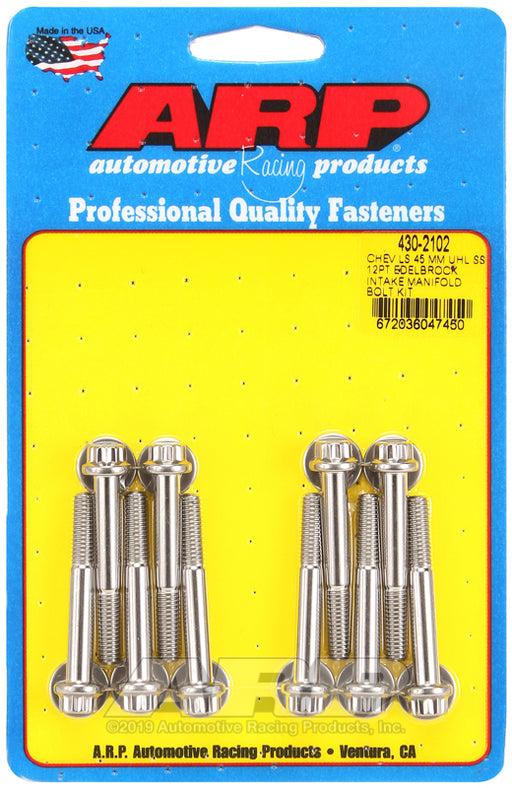 ARP Chevy LS 45mm UHL 12pt Edelbrock intake manifold bolt kit