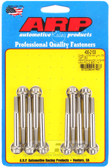 ARP Chevy LS 55mm UHL 12pt GM Performance intake manifold bolt kit