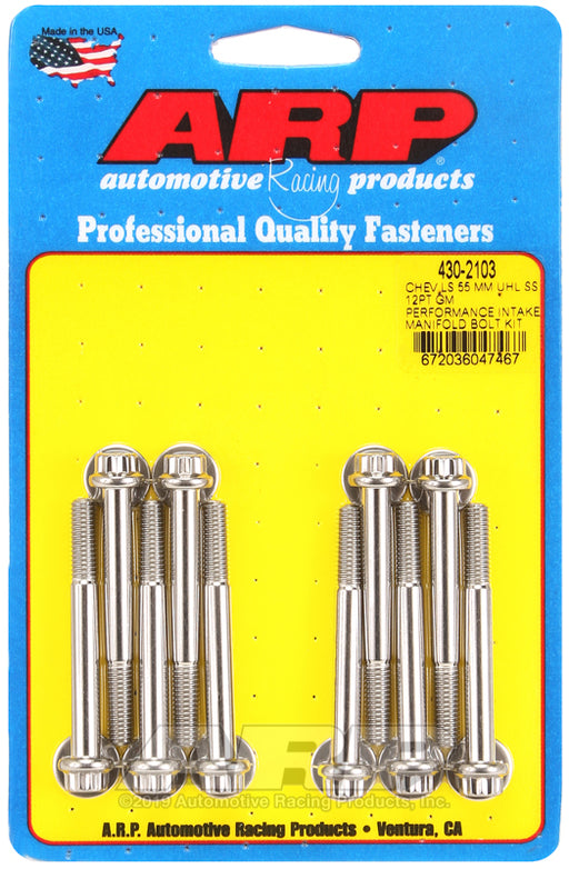 ARP Chevy LS 55mm UHL 12pt GM Performance intake manifold bolt kit