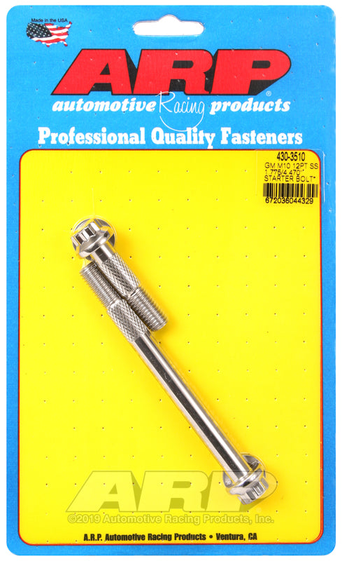ARP GM M10 X 1.5 1.775/4.470" 12pt SS starter bolt kit