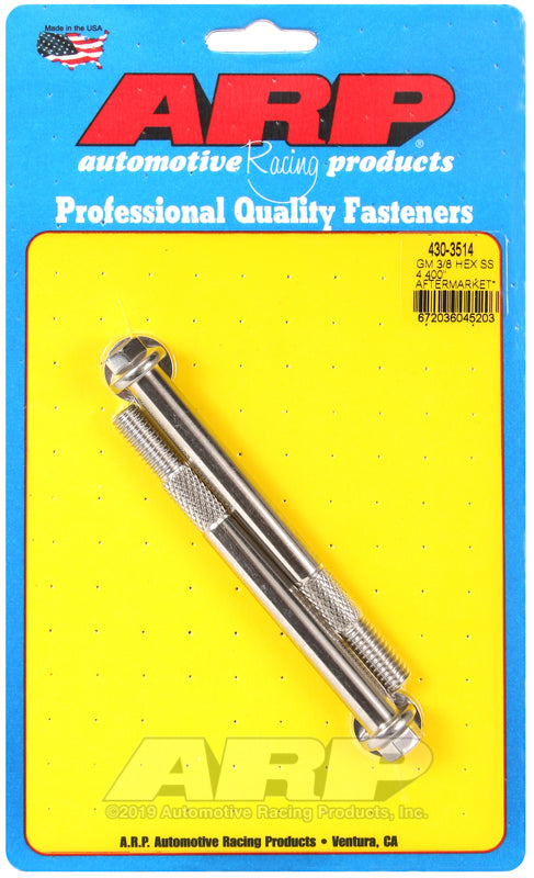 ARP GM 3/8 X 4.400" hex SS starter bolt kit