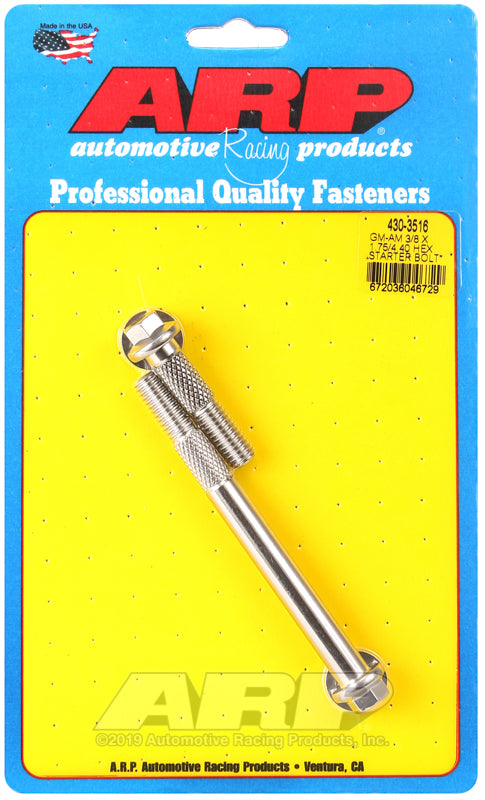ARP GM 3/8 X 1.750/4.400 hex SS starter bolt kit