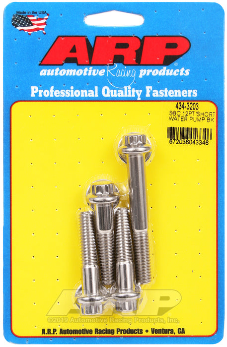 ARP SB Chevy 12pt short water pump bolt kit