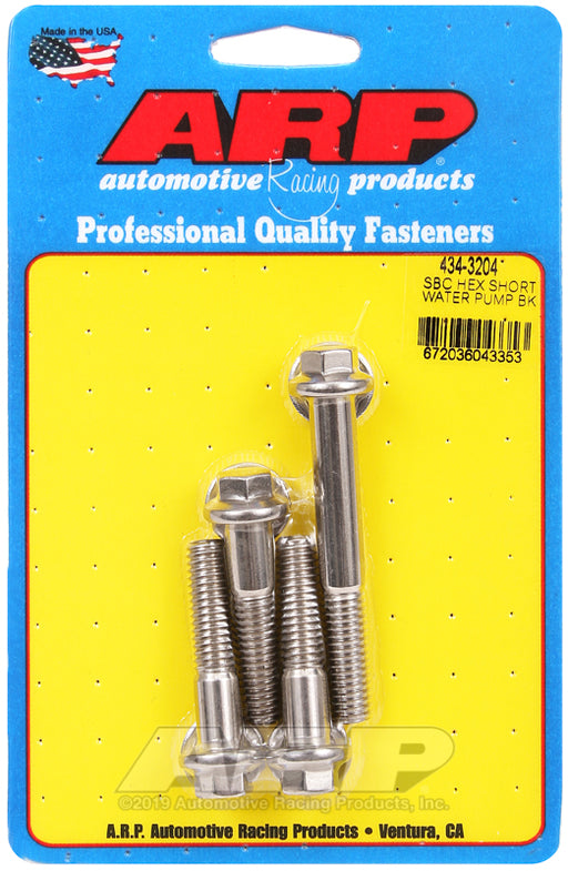 ARP SB Chevy hex short water pump bolt kit