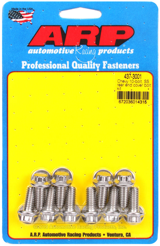 ARP Chevy 10-bolt, SS rear end cover bolt kit