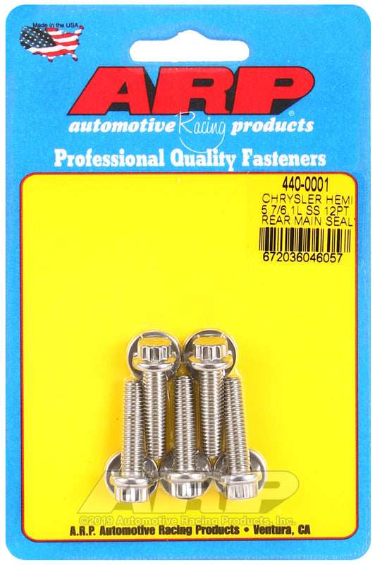 ARP Chrysler hemi 5.7/6.1L SS 12pt rear main seal plate bolt kit