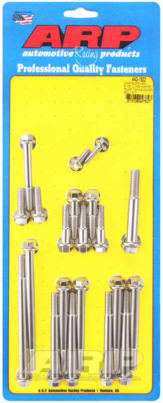 ARP Chrysler hemi 5.7/6.1L SS hex water pump/timing cover bolt kit