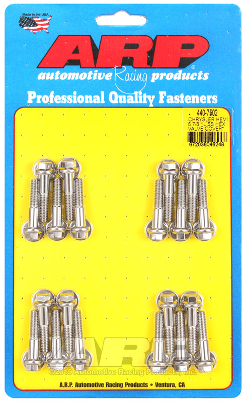 ARP Chrysler hemi 5.7/6.1L SS hex valve cover bolt kit
