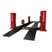 Challenger 44060E 60000 lbs Heavy-Duty 4 Post Chain Driven Lift on a white background - Mechanic Super Store