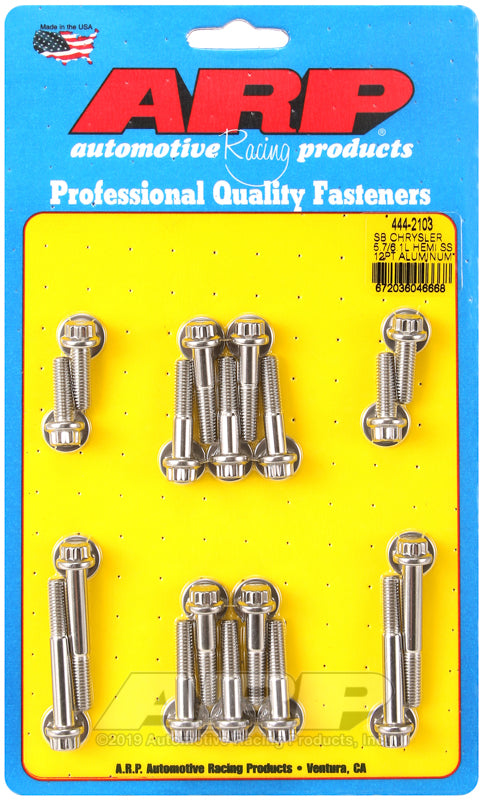 ARP SB Chrysler 5.7/6.1L Hemi 12pt aluminum intake manifold bolt kit