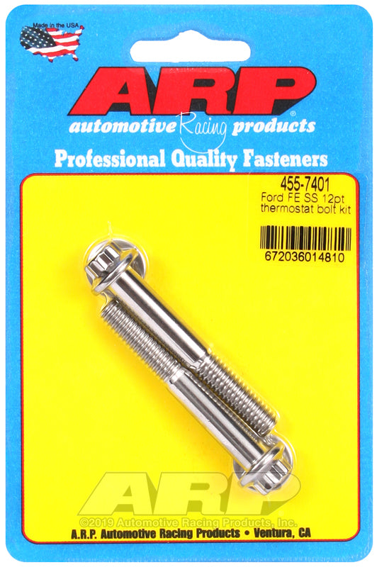 ARP Ford FE SS 12pt thermostat bolt kit