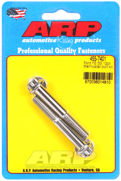 ARP Ford FE SS 12pt thermostat bolt kit