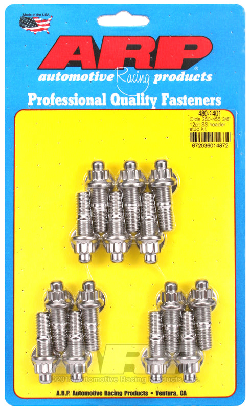 ARP Olds 350-455 3/8" 12pt SS header stud kit