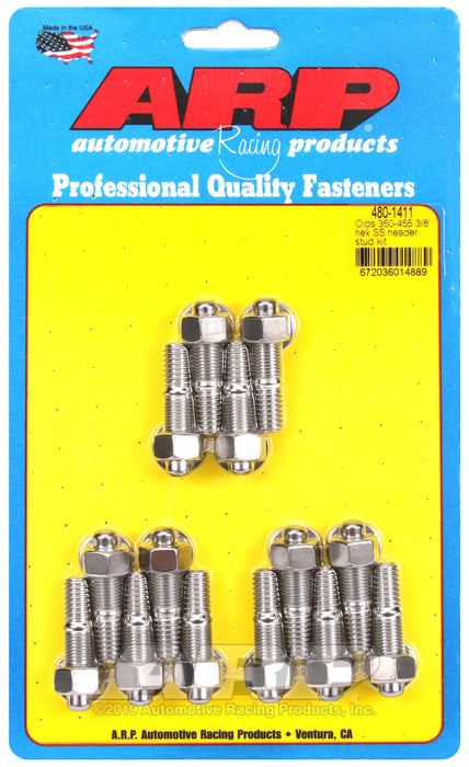 ARP Olds 350-455 3/8" hex SS header stud kit
