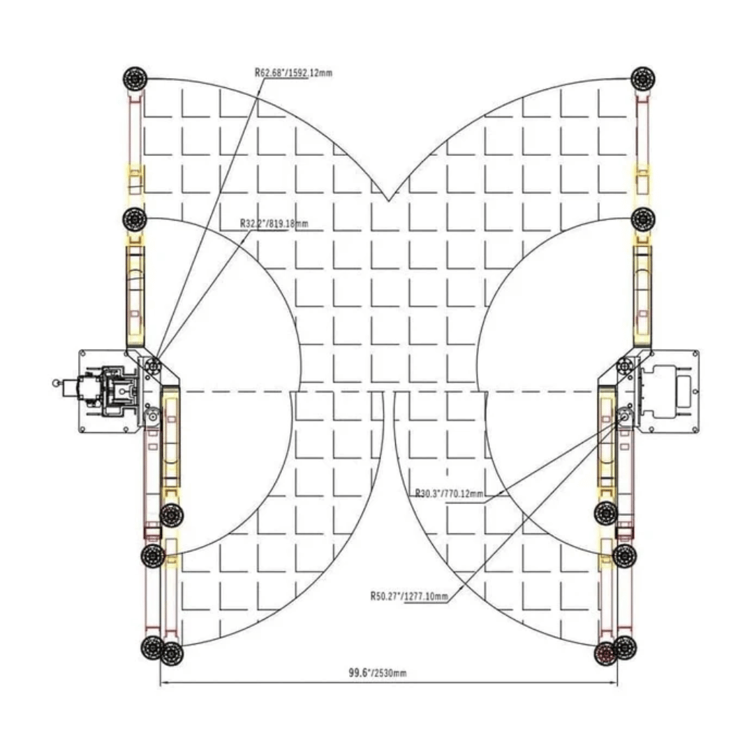 Katool KT-AS110D 11,000 lbs Asymmetrical 2 Post Lift