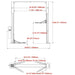 Katool KT-M120 12,000 lbs lift | 2 Post Clear-floor car Lift diagram showing dimensions - Mechanic Super Store