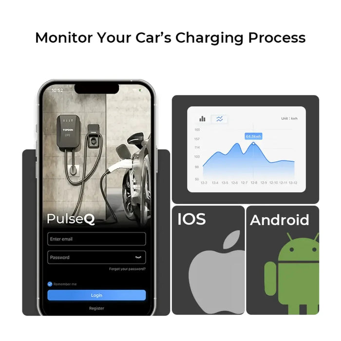 Topdon USA PulseQ AC Home Smart Electric Car Charger - Mechanic Super Store
