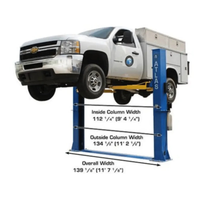 Atlas BP10000X Commercial Grade Baseplate 10,000 lb. Capacity 2-Post Lift - Mechanic Super Store