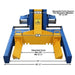 Atlas 99,000 LB. ALI Certified Battery Powered Mobile Column Automotive Lift System image showcasing measurements of the adjustable forks support between 9.25" - 23" for the adjustable forks and a base width of 37" between inside of base to 43.25" to the outside. - MechanicSuperstore