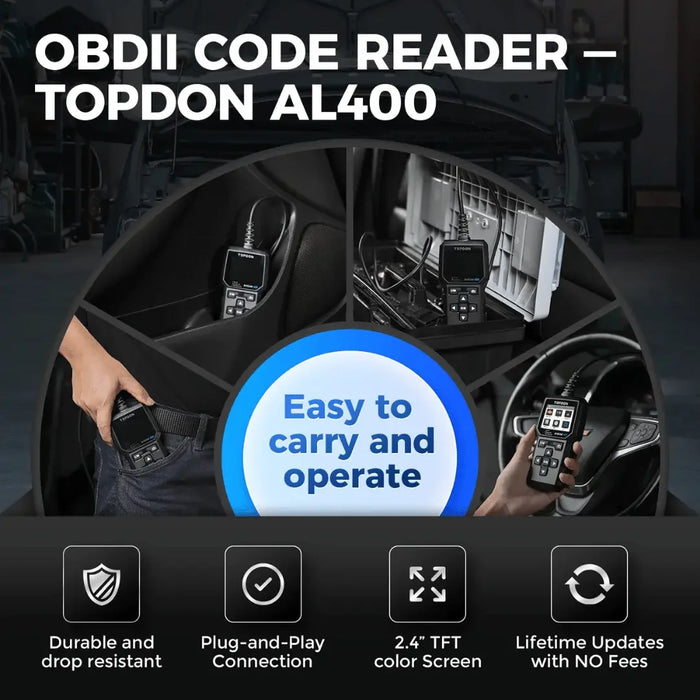 Topdon USA ArtiLink400 OBDII Professional Car Scan Tool - Mechanic Super Store