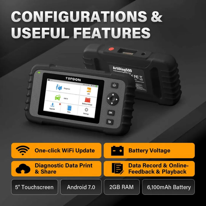 Topdon USA ArtiDiag500 Entry-Level Diagnostic Scanner - Mechanic Super Store