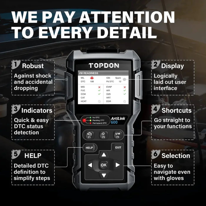Topdon USA ArtiLink600 Automotive Computer Scan Tool - Mechanic Super Store