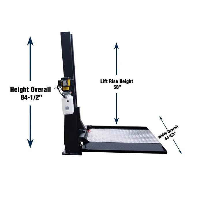 Tuxedo SC-2K 2,000 lb Single Column Lawnmower Storage Lift - 110V Duro Included - Mechanic Super Store