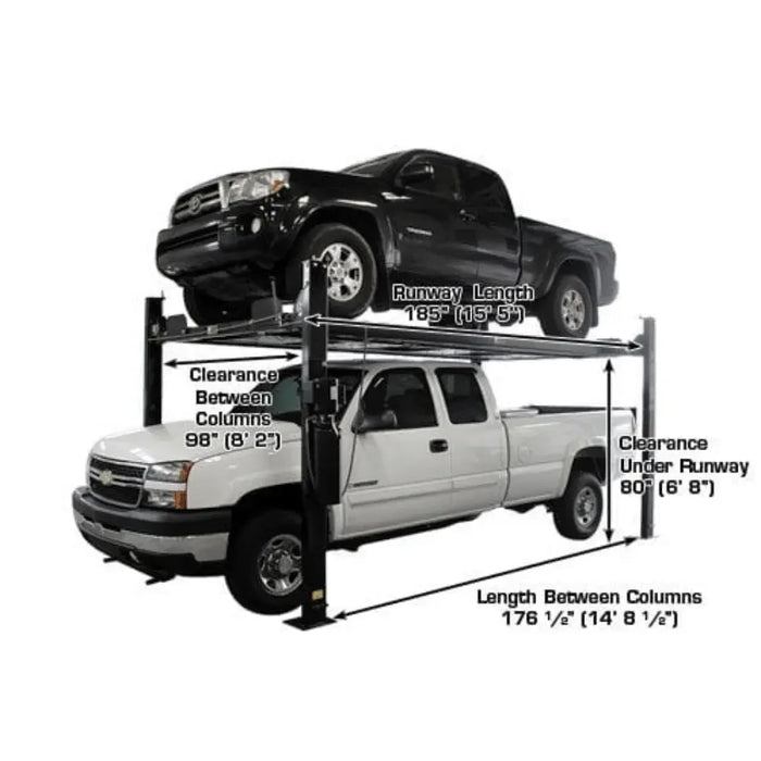 Atlas Garage PRO8000EXT-L 4 Post Lift + RJ35 Sliding Jack Combo - Mechanic Super Store