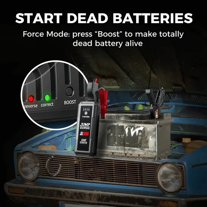 Topdon USA JumpSurge2000 12V Jump Starter & Power Bank - Mechanic Super Store