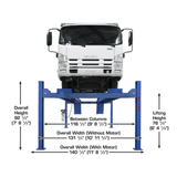 Atlas Platinum PVL14 4-Post Lift + RJ7000 Rolling Bridge Jacks ALI Certified Combo