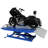 Tuxedo M-1500C-HR 1,500 lb High Rise Motorcycle Lift Bench - Vise, Sides, Balance Bar, Pump