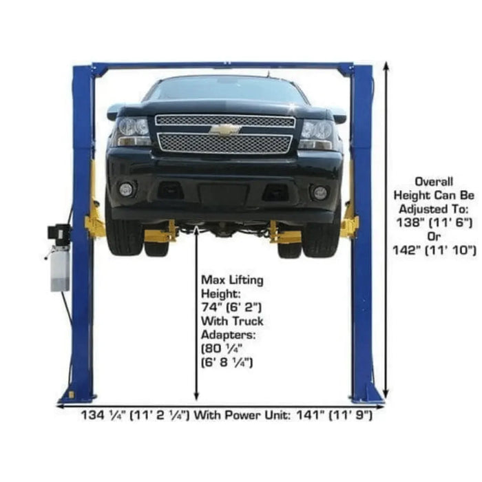 Atlas 9KOHX 9000 lb Overhead 2 Post Lift - Mechanic Super Store