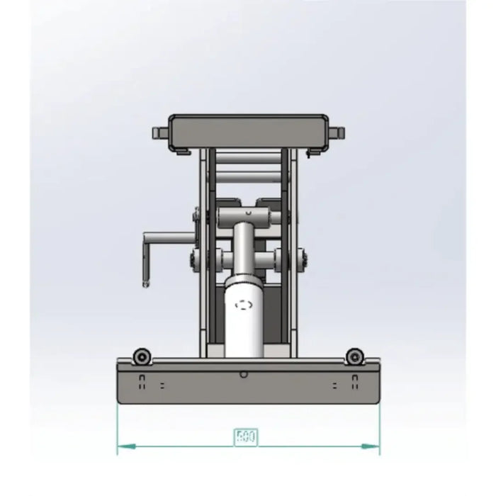 Katool KT-RJ50 Rolling Jack drawing from the side showcasing the main cylinder.