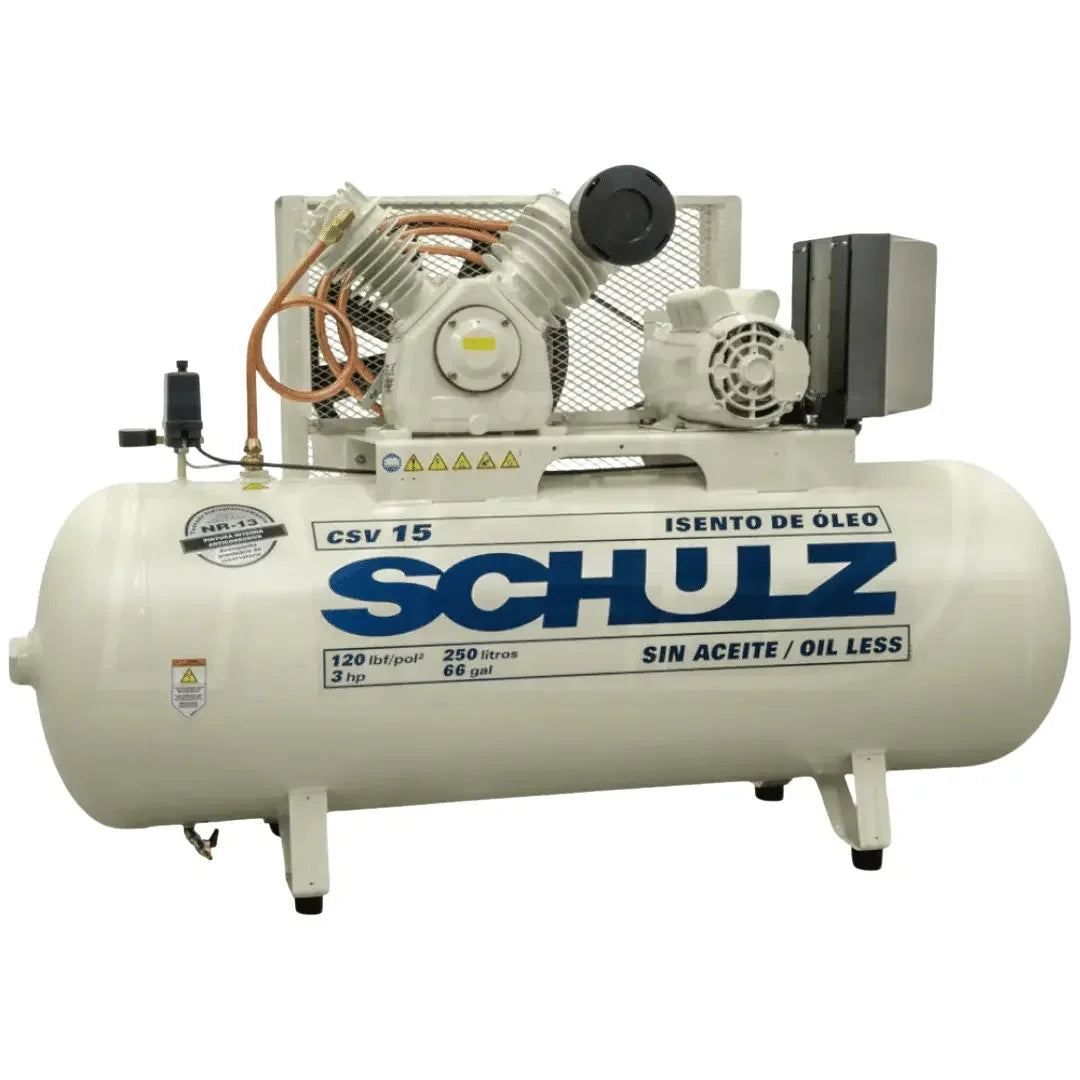 Schulz 360HV15-1 3HP 60gal horizontal two-stage electric air compressor