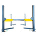 Katool KT-4H850 4 Post 8,500lb Heavy Duty Car Lift show from the front with the loading ramps fully extended.