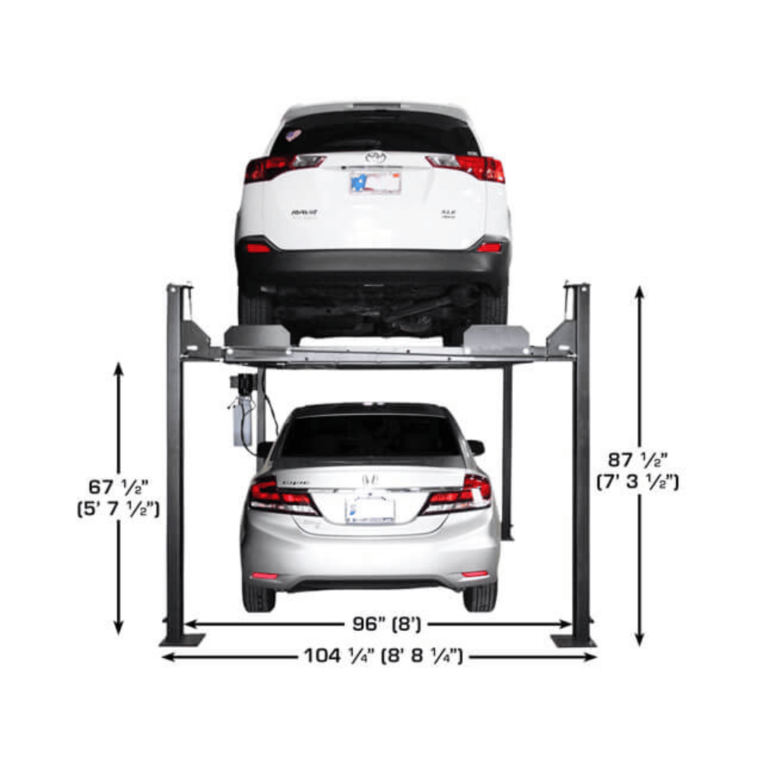 Atlas ALI Certified APEX 8 4-Post Lift + RJ35 Sliding Jacks Combo
