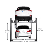 Atlas ALI Certified APEX 8 4-Post Lift + RJ35 Sliding Jacks Combo