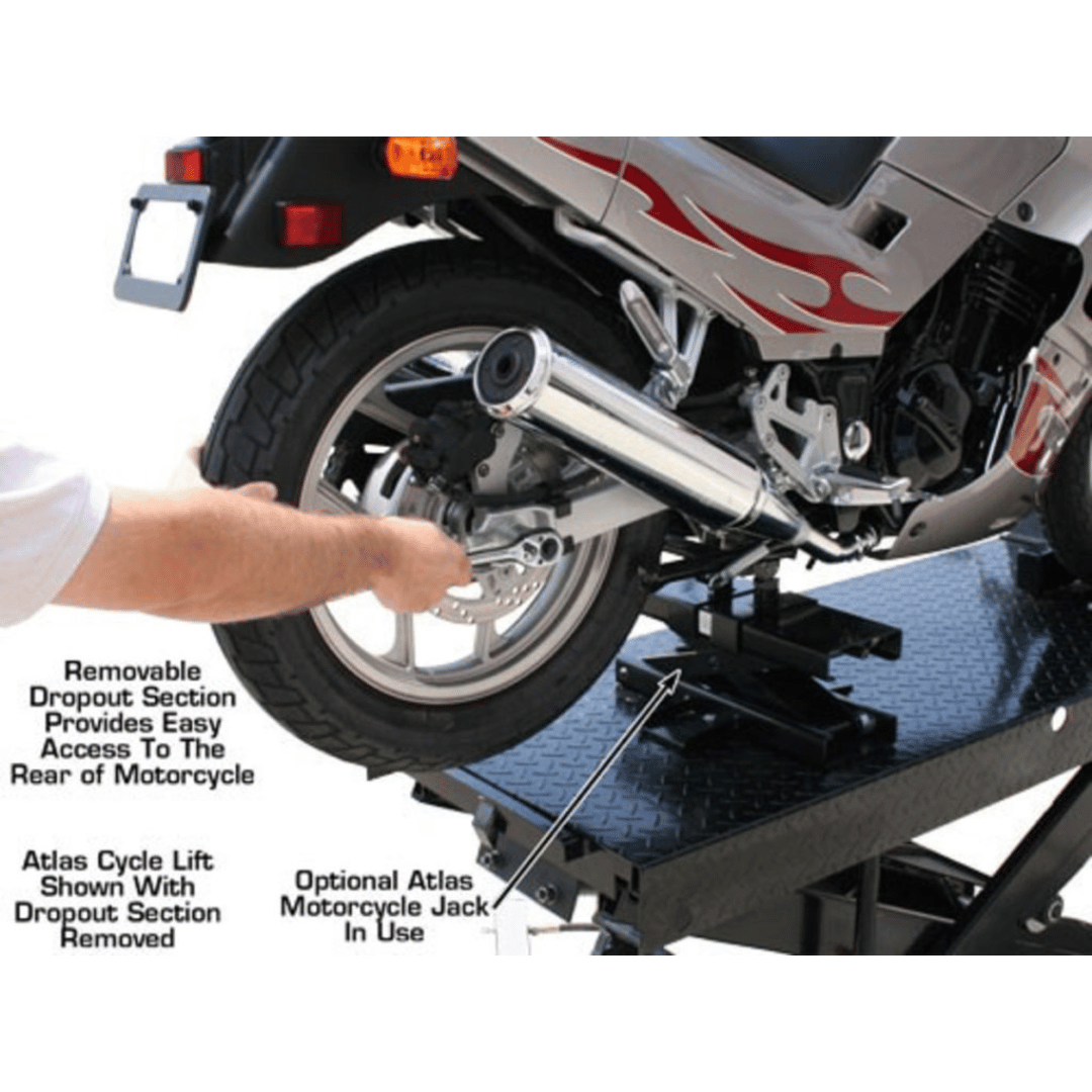 Atlas Cyclelift Air Operated 1,000 lb Capacity Motorcycle Lift