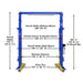 Atlas Platinum PVL15 ALI Certified Commercial Overhead 15,000 lb. Capacity 2 Post Lift - Mechanic Super Store