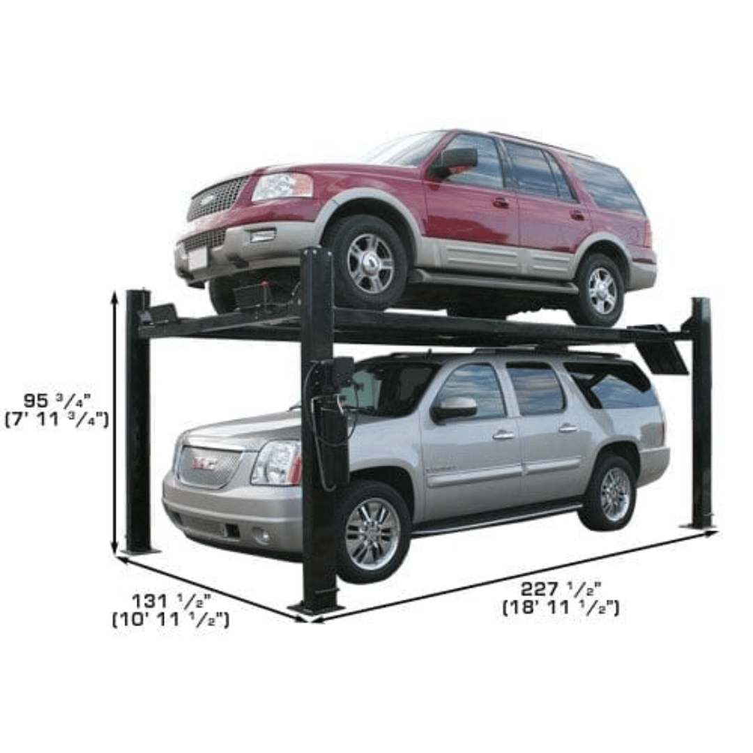Atlas Garage PRO9000 4 Post Lift + RJ6 Rolling Jacks Combo