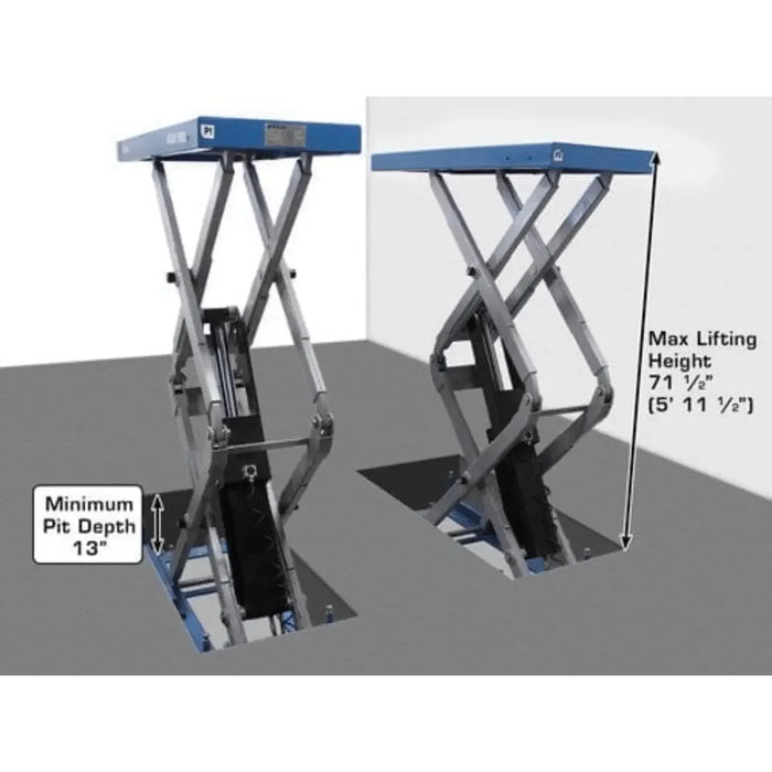 Atlas FM9SL In Ground Full-Rise 9,000 lb Capacity Scissor Lift - Mechanic Super Store