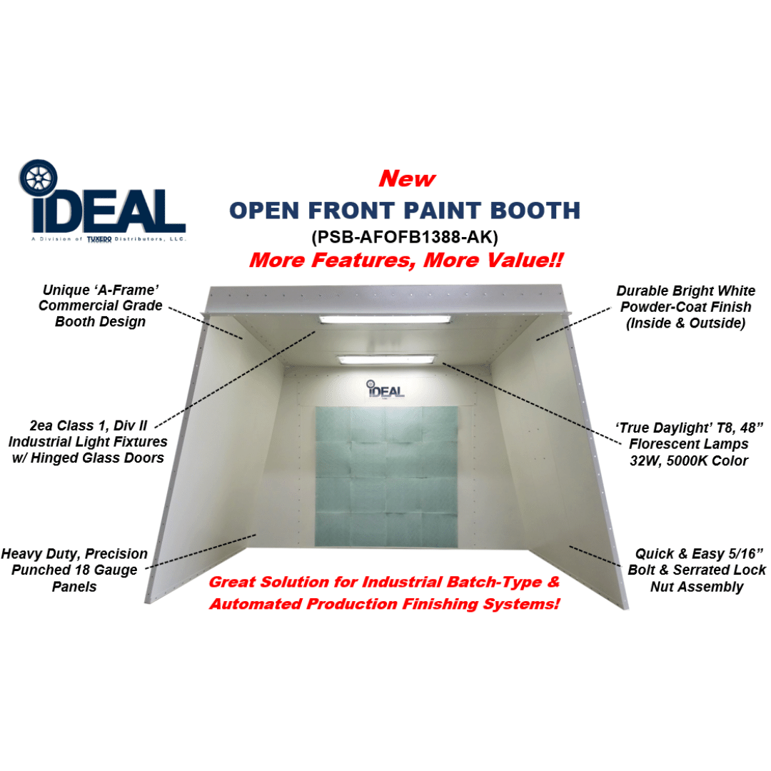 iDEAL PSB-AFOFB1388-AK Open Front Paint Booth