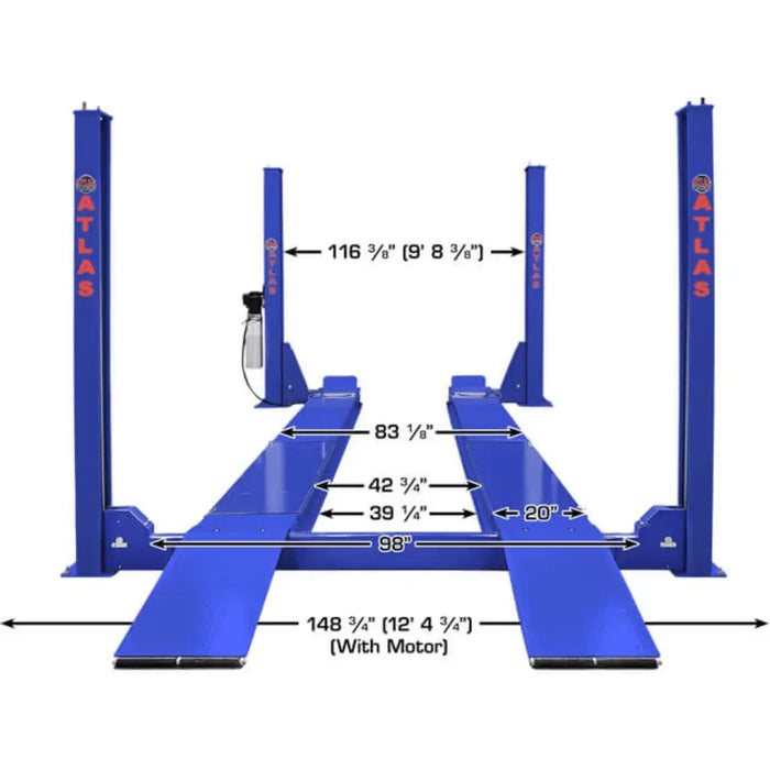 Atlas Platinum PVL14OF-EXT 14000 lb Certified Alignment Lift - Mechanic Super Store