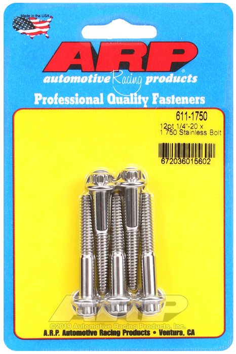 ARP 1/4-20 x 1.750 12pt SS bolts