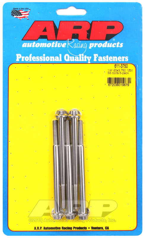 ARP 1/4-20 x 3.750 12pt SS bolts