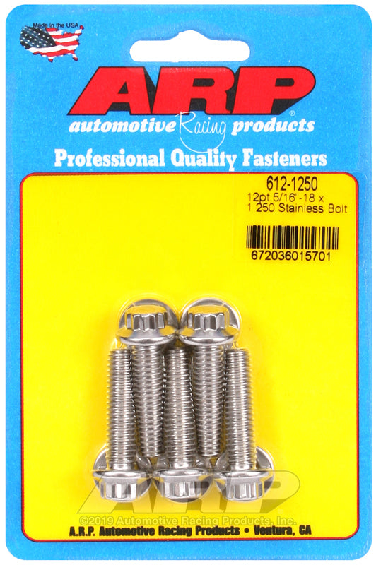 ARP 5/16-18 x 1.250 12pt SS bolts