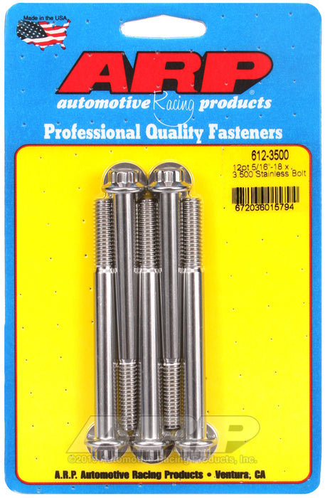 ARP 5/16-18 x 3.500 12pt SS bolts