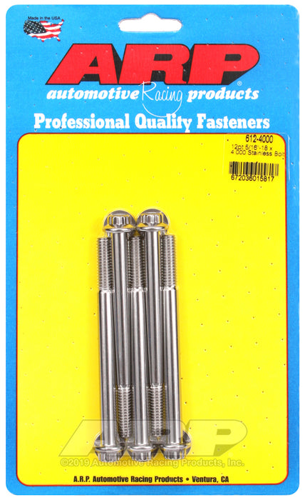 ARP 5/16-18 x 4.000 12pt SS bolts