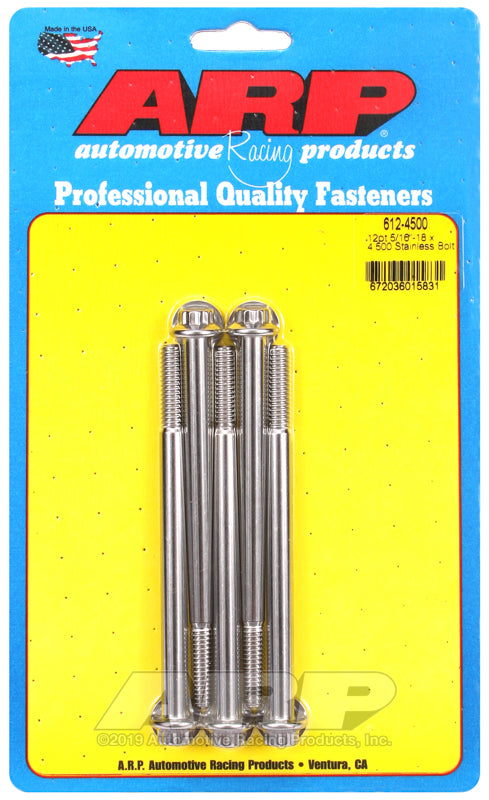 ARP 5/16-18 x 4.500 12pt SS bolts