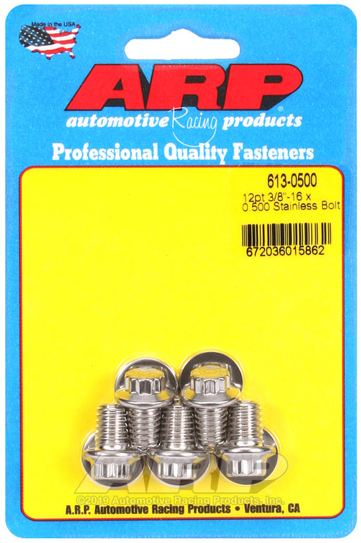 ARP 3/8-16 x 0.500 12pt SS bolts